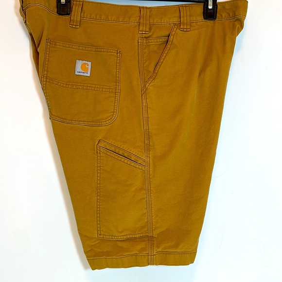 Carhartt Men's Rugged Flex Relaxed Fit Tan Colored Canvas Work Short 40 NWOT - Picture 2 of 10